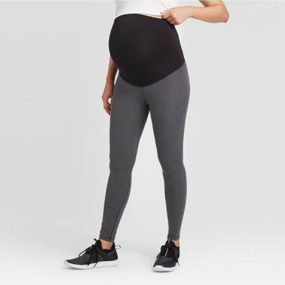 Over Belly Active Maternity Leggings - Isabel Maternity by Ingrid & Isabel Small - Picture 1 of 7